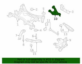 Upper rear right control arm Subaru Legacy 15-19