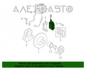 Front left caliper assembly for Mercedes W211 E350