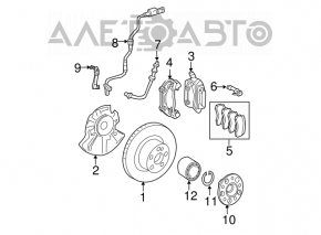 Front left caliper assembly for Mercedes W211 E350