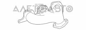 Left exhaust manifold for Mercedes W164 ML350 W251 R350