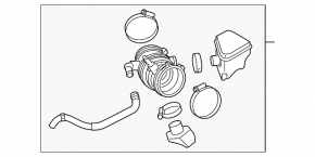Air duct for Kia Sorento 16-20 3.3 manifold with resonators and tube