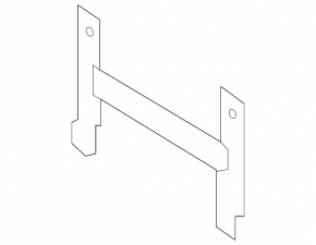 Bracket for frame under number plate of front bumper Volvo V90 17-20 usa T5, T6