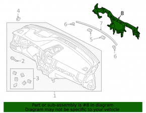 Under-torpedo pipe reinforcement Volvo XC60 18-23