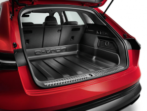 Audi E-Tron 19-23 trunk mat, black rubber, high sides