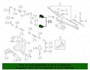Windshield washer nozzle left Audi Q7 16- with heating