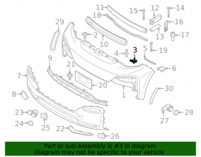 Front bumper mount upper left BMW i3 14-17