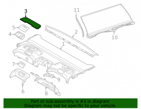 Grille shelf rear right BMW 7 G11 G12 16-22 Harman Kardon