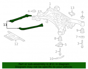 Rear subframe reinforcement right Lexus IS250 14-24