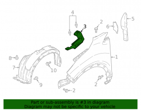 Wing seal hood-wing right Mitsubishi Eclipse Cross 18-20