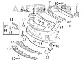 Front bumper protection for Toyota Prius 30 12-15 rest, worn, tears