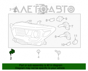 Headlight clip right Lexus RX300 98-03