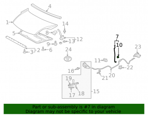 Toyota Prius 2009 hood support