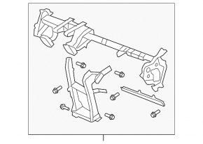 Under-torpedo pipe reinforcement Acura MDX 07-13