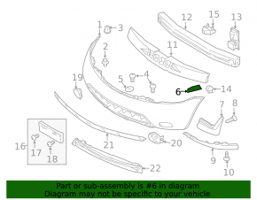 Front bumper mount left Nissan Murano z50 03-08