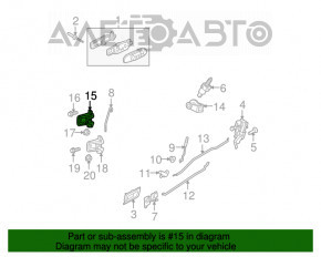 Door hinge upper rear left Lincoln Town Car 98-11