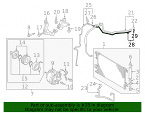 Air conditioner tube heater-condenser Mitsubishi Outlander Sport ASX 10-17