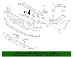 Upper left rear bumper reinforcement bracket for Kia EV6 22-24