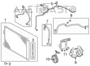 Air conditioning compressor-heater hose for Toyota Rav4 13-18