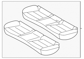 Rear row of seats 2 row Hyundai Ioniq 20-22 cloth gray