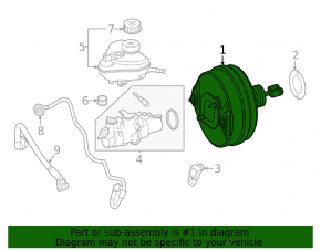 Vacuum booster Mercedes W167 GLE 350 450 20-23
