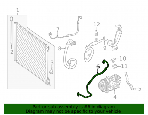 Air conditioning condenser-compressor pipe Mercedes C-class W205 300 19-21