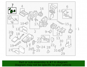 Actuator motor heater drive air conditioner Mazda3 MPS 09-13