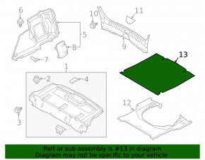 Trunk floor Mazda 3 14-18 BM