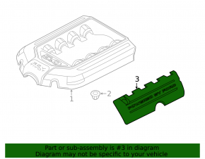Engine cover left Ford Mustang mk6 15-17 5.0
