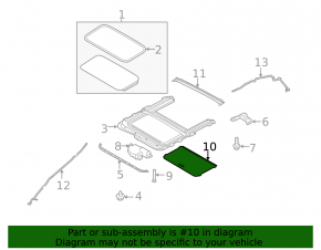 Ford Fiesta 11-19 Sunroof Curtain