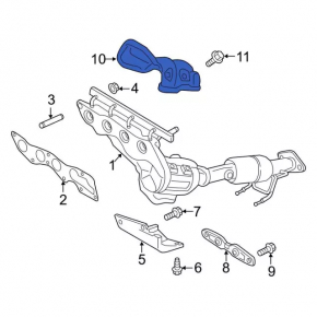Exhaust manifold protection Ford C-max MK2 13-18 type 2