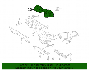 Exhaust manifold protection Ford C-max MK2 13-18 type 2