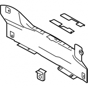 Ford Mustang mk6 15- coupe trunk opening trim, worn