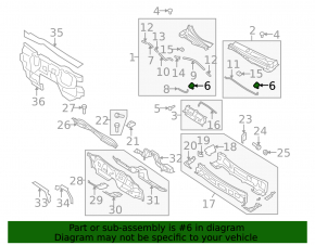 Left windshield washer nozzle for Mazda6 09-13