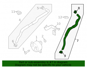Upper cooling pipe Mazda CX-5 17-