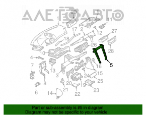 Mercedes W211 central dashboard frame