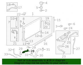 Cooling pipe upper Infiniti G25 G35 G37 4d 06-14