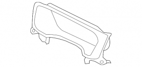 Volvo XC60 18-25 black dashboard trim and instrument cluster surround