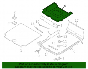 Black trunk liner for Volvo XC60 20-26