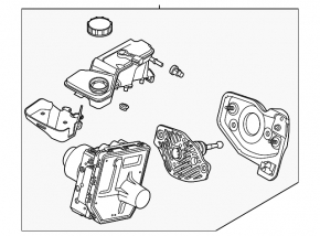 Brake master cylinder with reservoir Volvo XC60 20-25 T8, B5, B6 with cover
