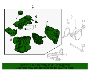 Brake master cylinder with reservoir Volvo XC60 20-25 T8, B5, B6 with cover