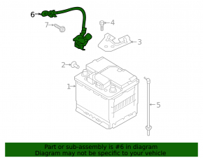 Negative terminal of battery Kia Niro 17-22 HEV, PHEV with sensor