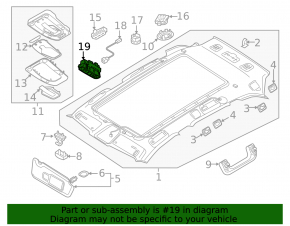 Audi E-Tron 19-23 panoramic control buttons black