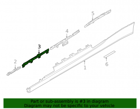Right front sill bracket for BMW 4 Series G22 G26 21-25 (long)