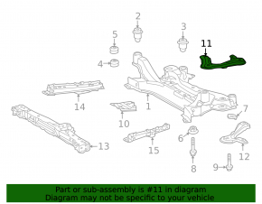 Front right subframe burr for Lexus Hs250h 10-12