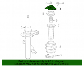 Front left shock absorber support Nissan Sentra 20-24