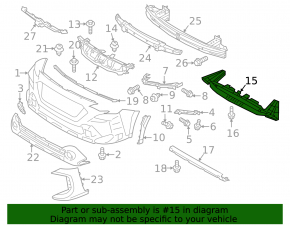 Subaru Outback 23-25 front bumper center mount