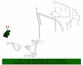 Window lifter motor rear right VW Golf 15-18 5d