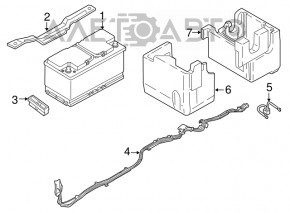Battery mount BMW 5 G30 18- 530e hybrid, small