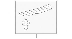 Rear right outer door sill plate for Toyota Camry V55 15-17 USA, black