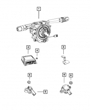 SRS airbag module airbag computer Jeep Renegade 15-18